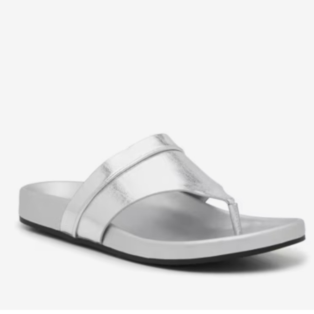Franco Sarto Silver Women's Sandals Size 6